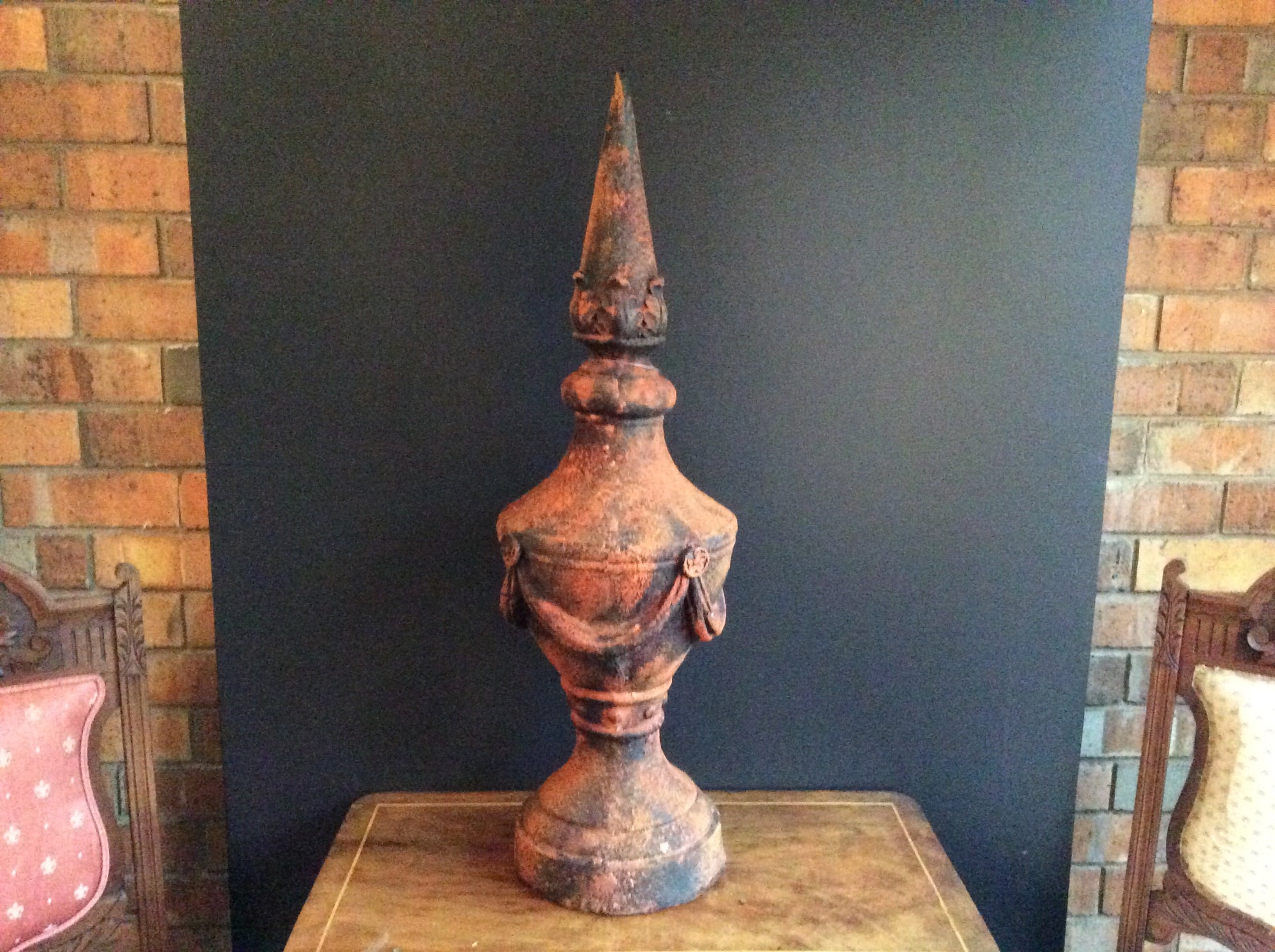  Very Large and Tall Rust Spire Decor -Resin