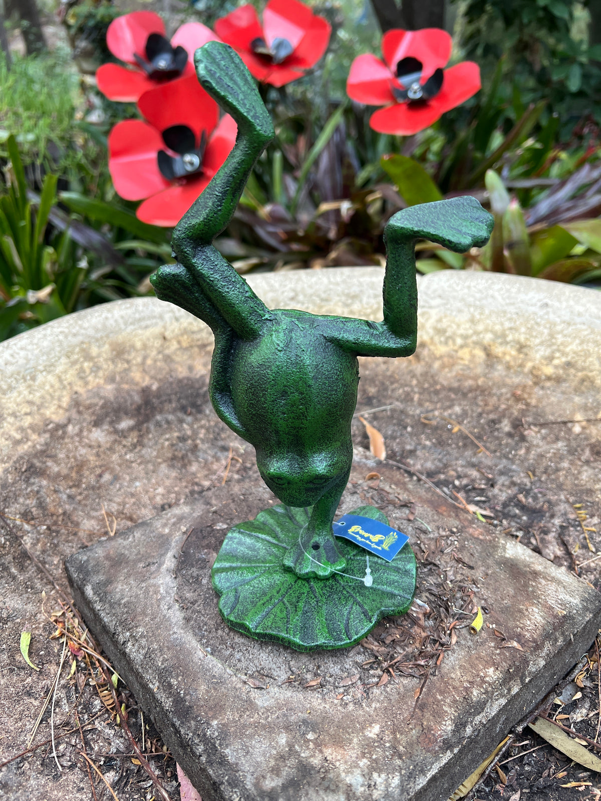  Hand Stand cast Iron Frog