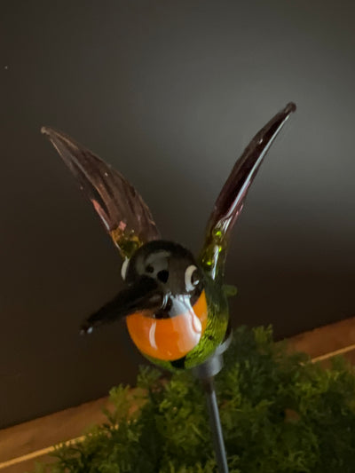  Glass hummingbird Stake