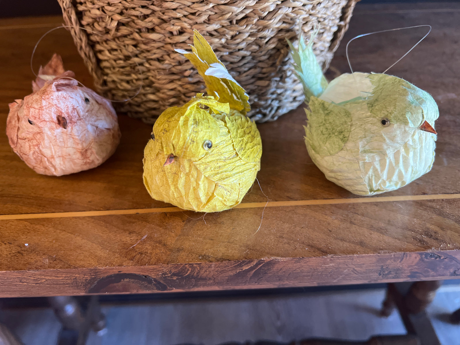  Little paper mache birds