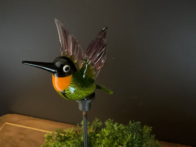 Glass hummingbird Stake