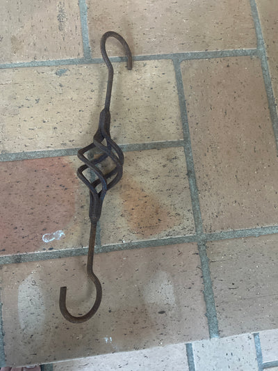  Hanging Hook with Twirl - Rust