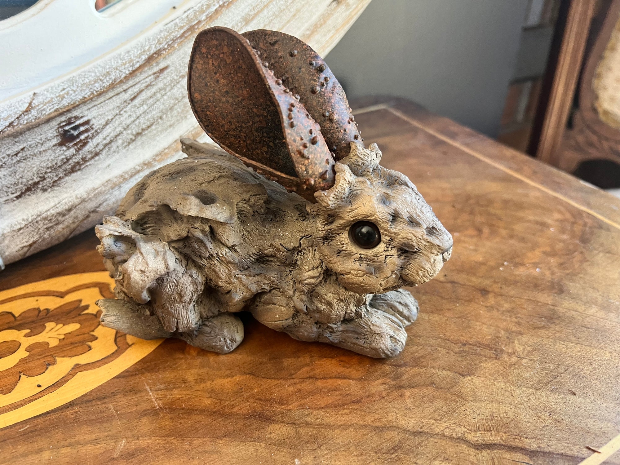   Driftwood Look Rabbit - Laying Small