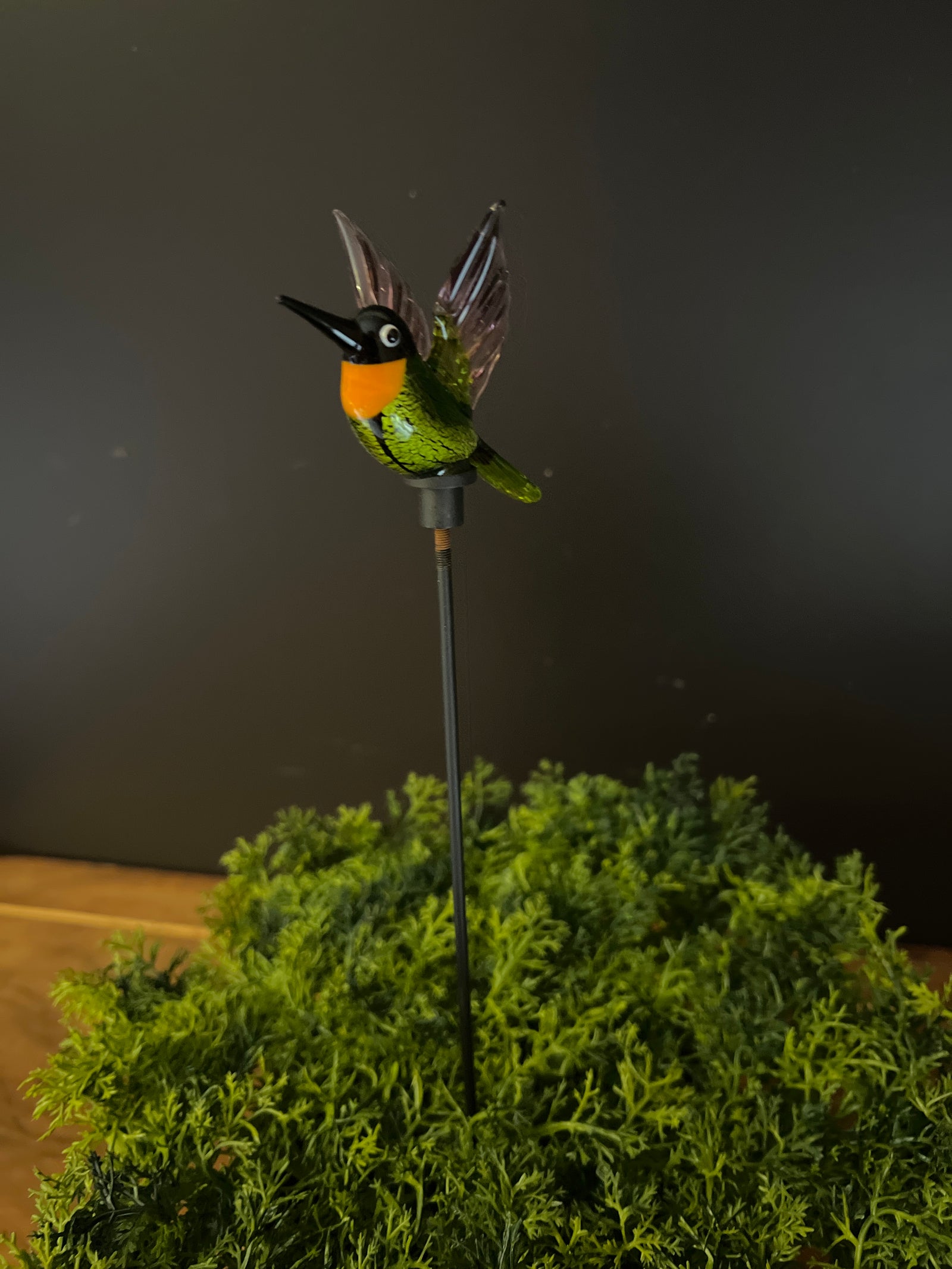  Glass hummingbird Stake