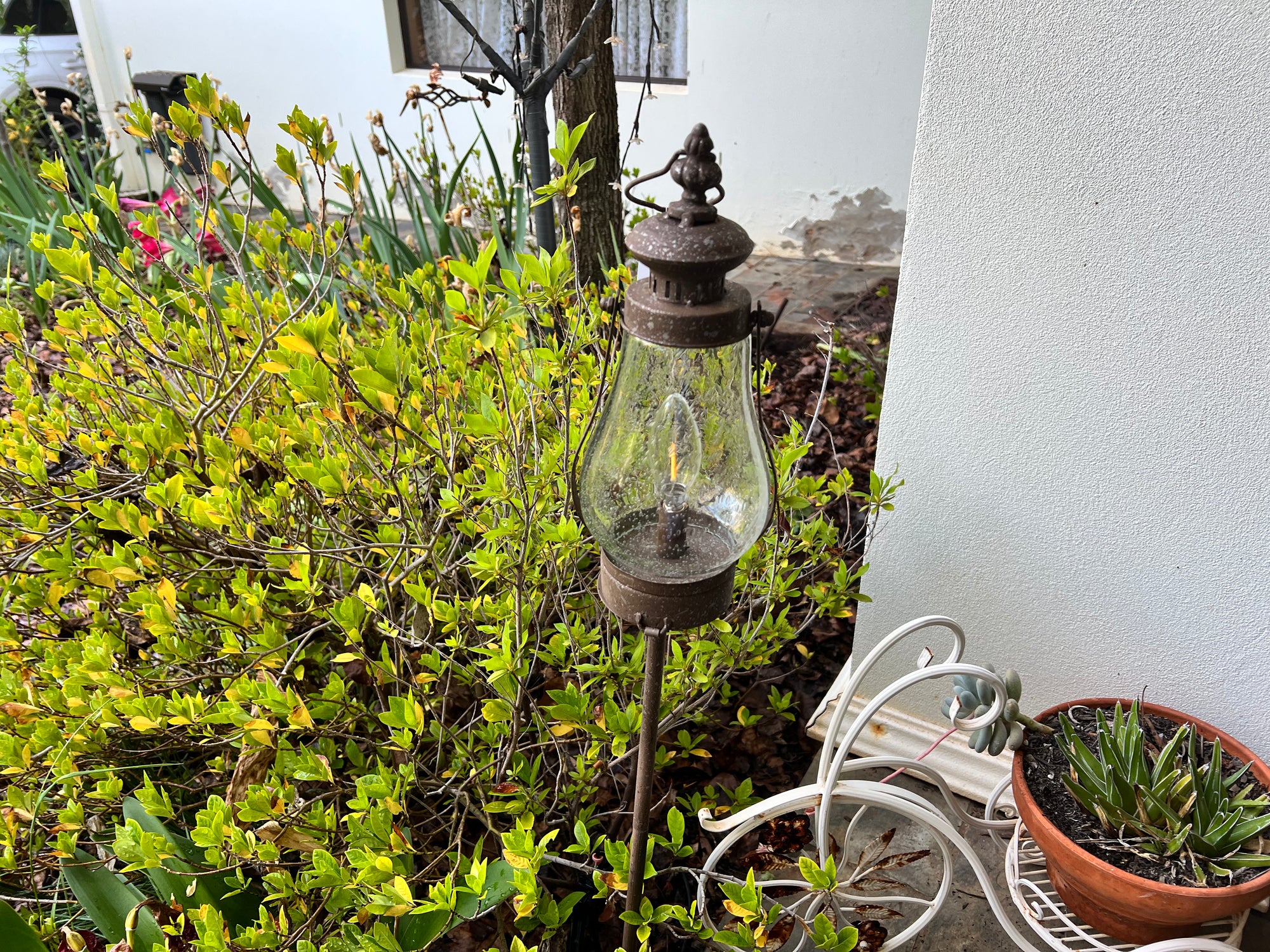 Garden Lantern on Stake Battery operated Faeren Designs