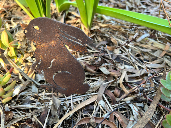 Small Corten Steel Rust Rabbit - Faeren Designs