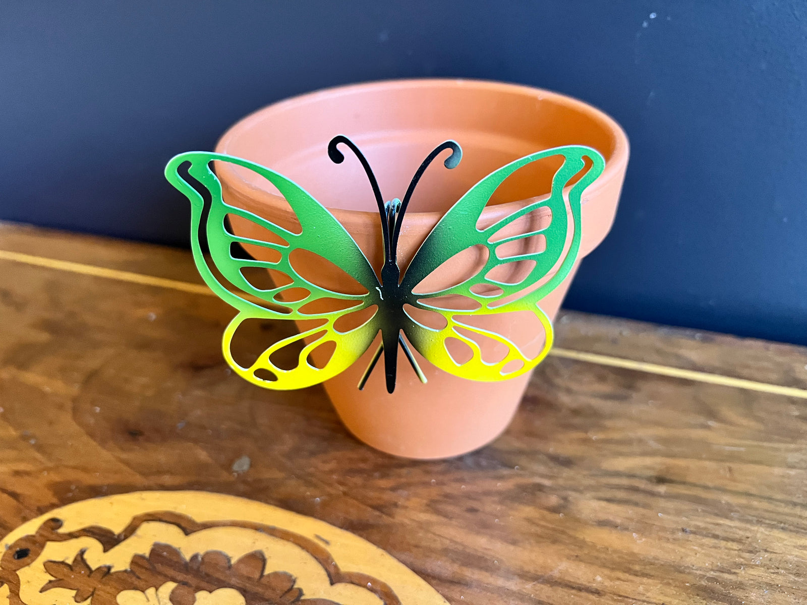  Green/Yellow Butterfly Pot Hanger