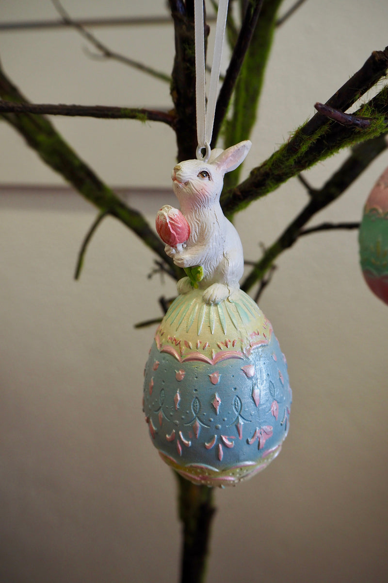  Easter Decorations - Rabbits Hanging Egg Set