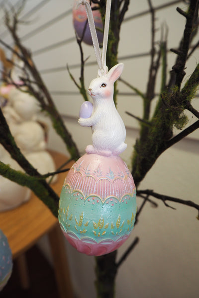  Easter Decorations - Rabbits Hanging Egg Set