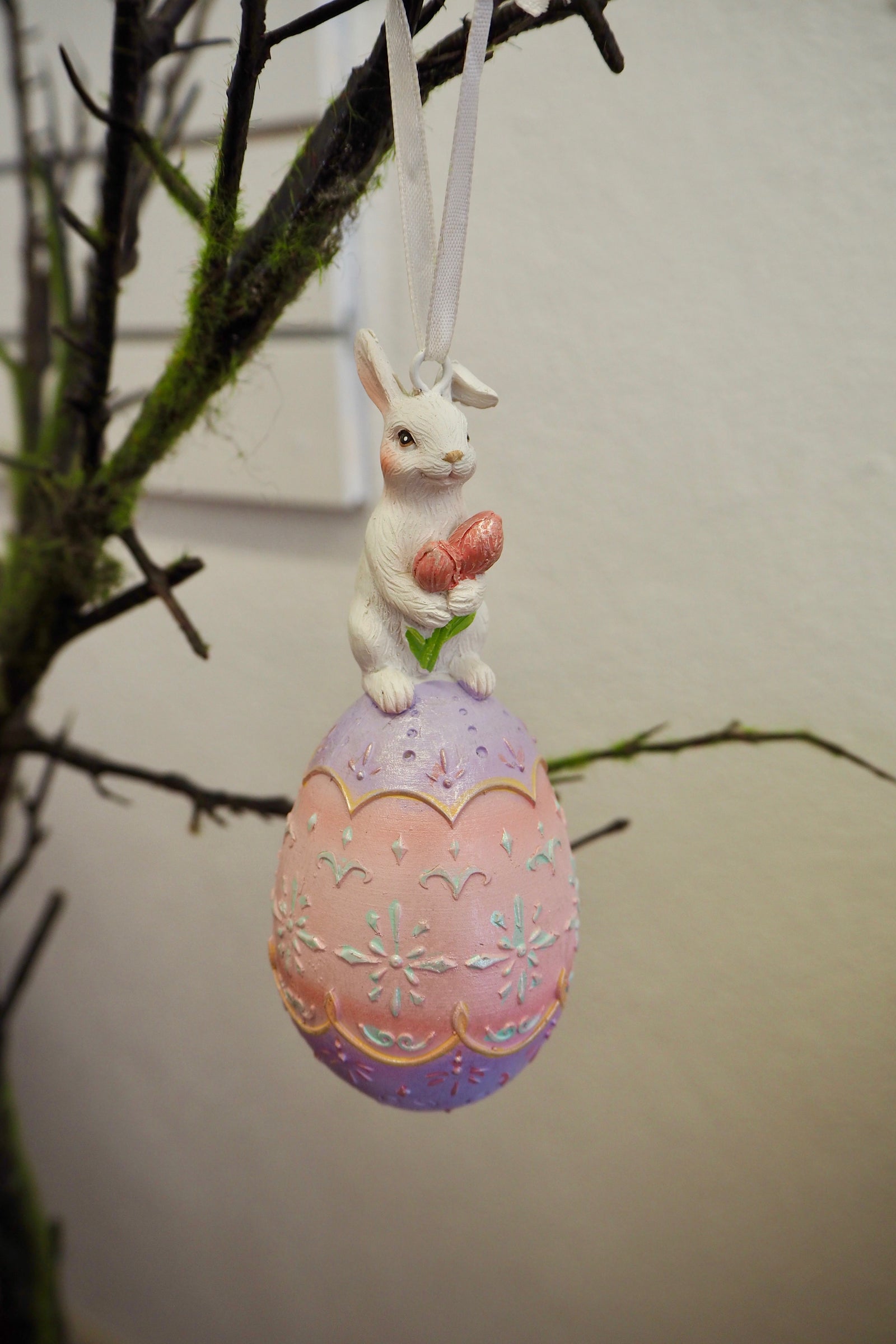  Easter Decorations - Rabbits Hanging Egg Set