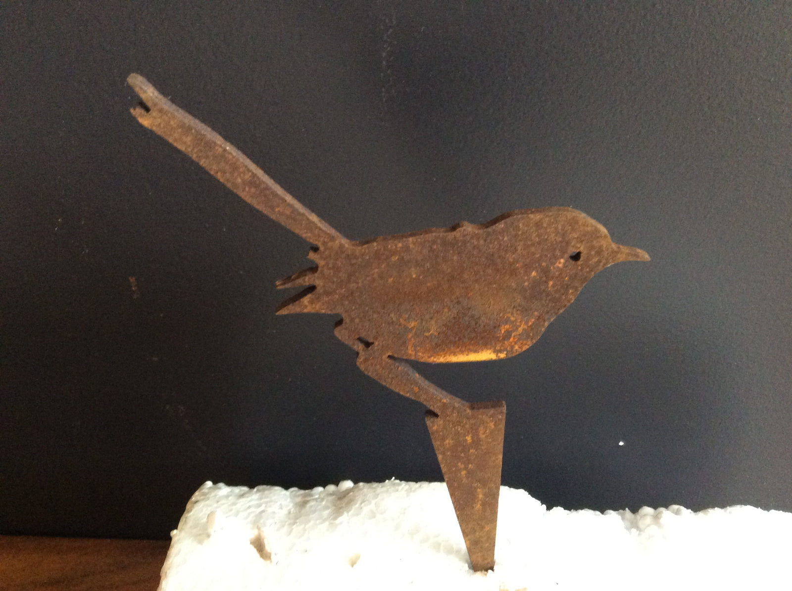  Rust Metal Fairy Wren 3 Stake
