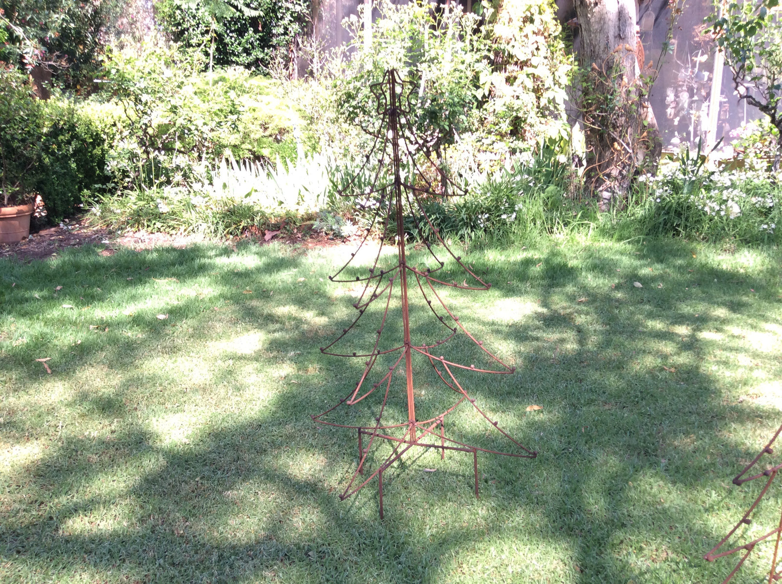  Large Rust 4 sided 3 Dimensional tree