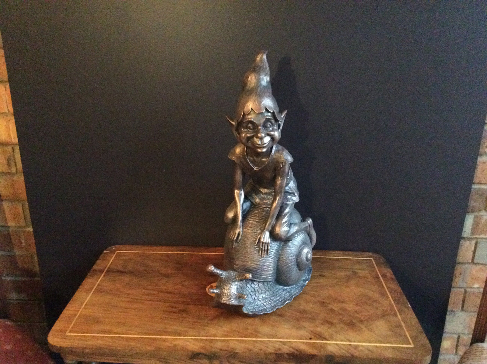  Resin - Elf Riding Snail - Copper Finish