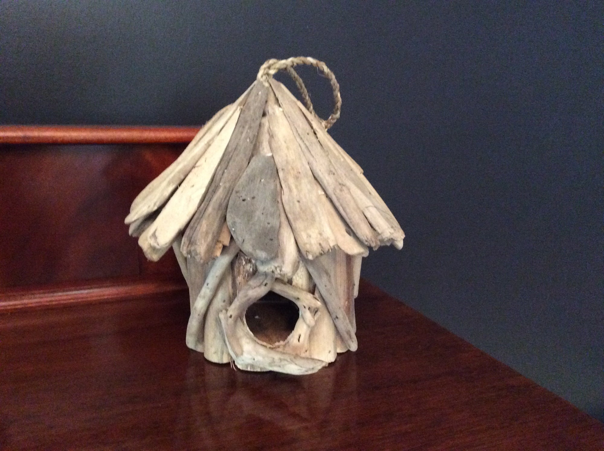   Hand Made Driftwood Birdhouse with Hanger