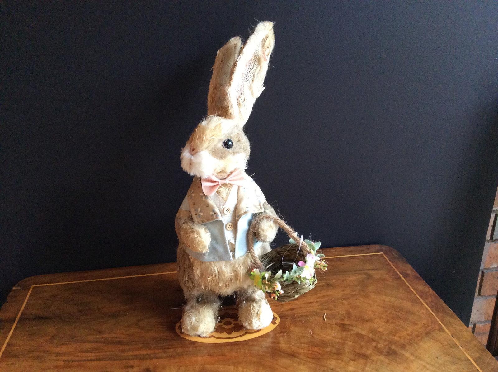  Easter -Pa Rabbit dressed in Pale Blue and Taupe