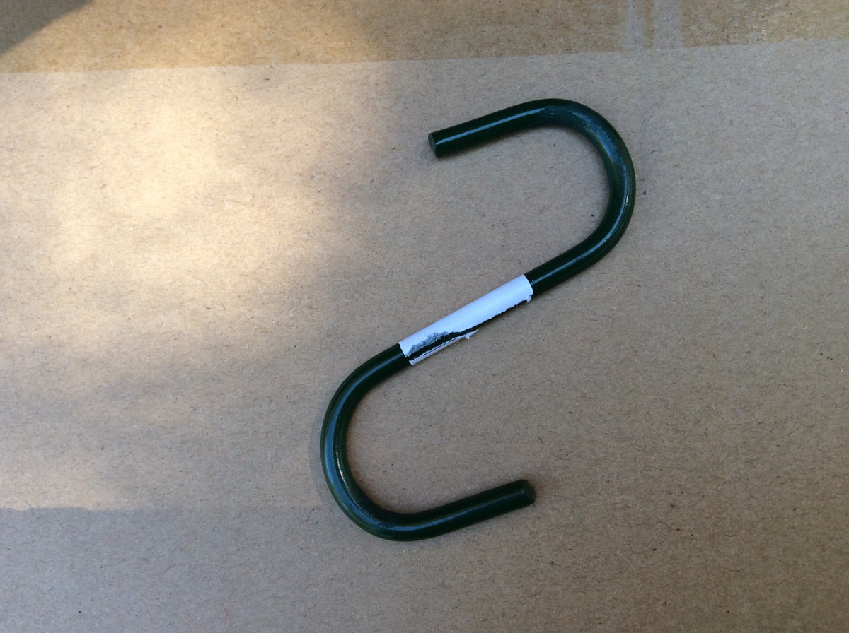  Wire S Hook in Green 8cm