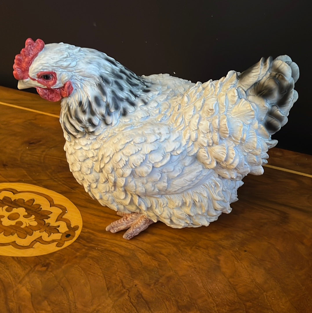   Figurine - Hen Sitting White