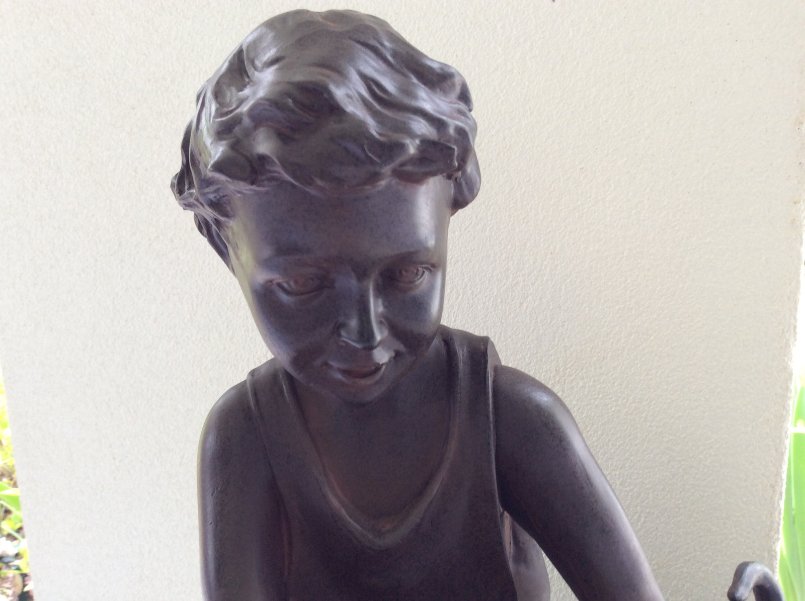  Boy with playful dog