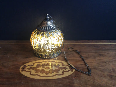  Lantern LED Bauble Gold