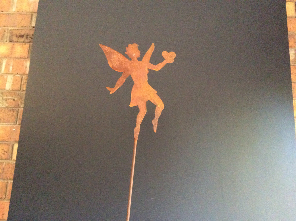  Rust Angel with Heart Stake