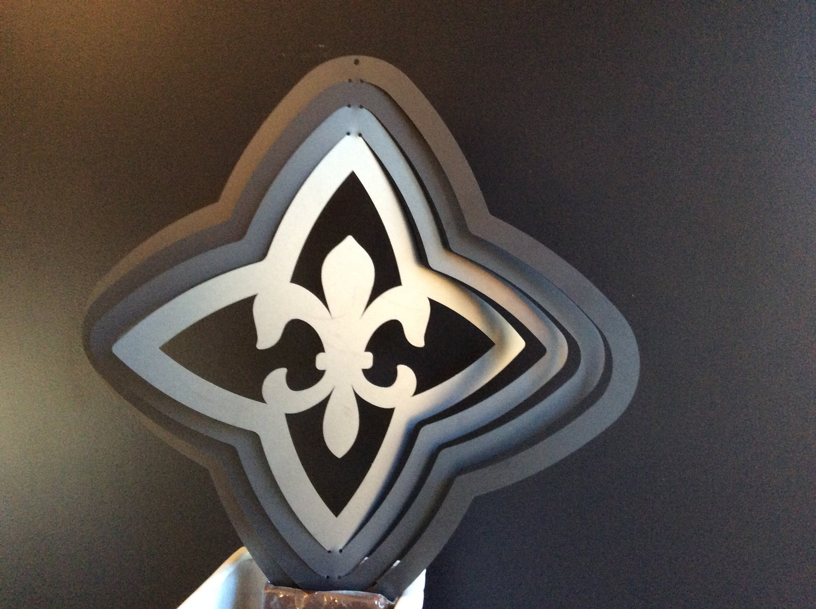  Weathering Steel Fleur Di Lis Wind Spinner