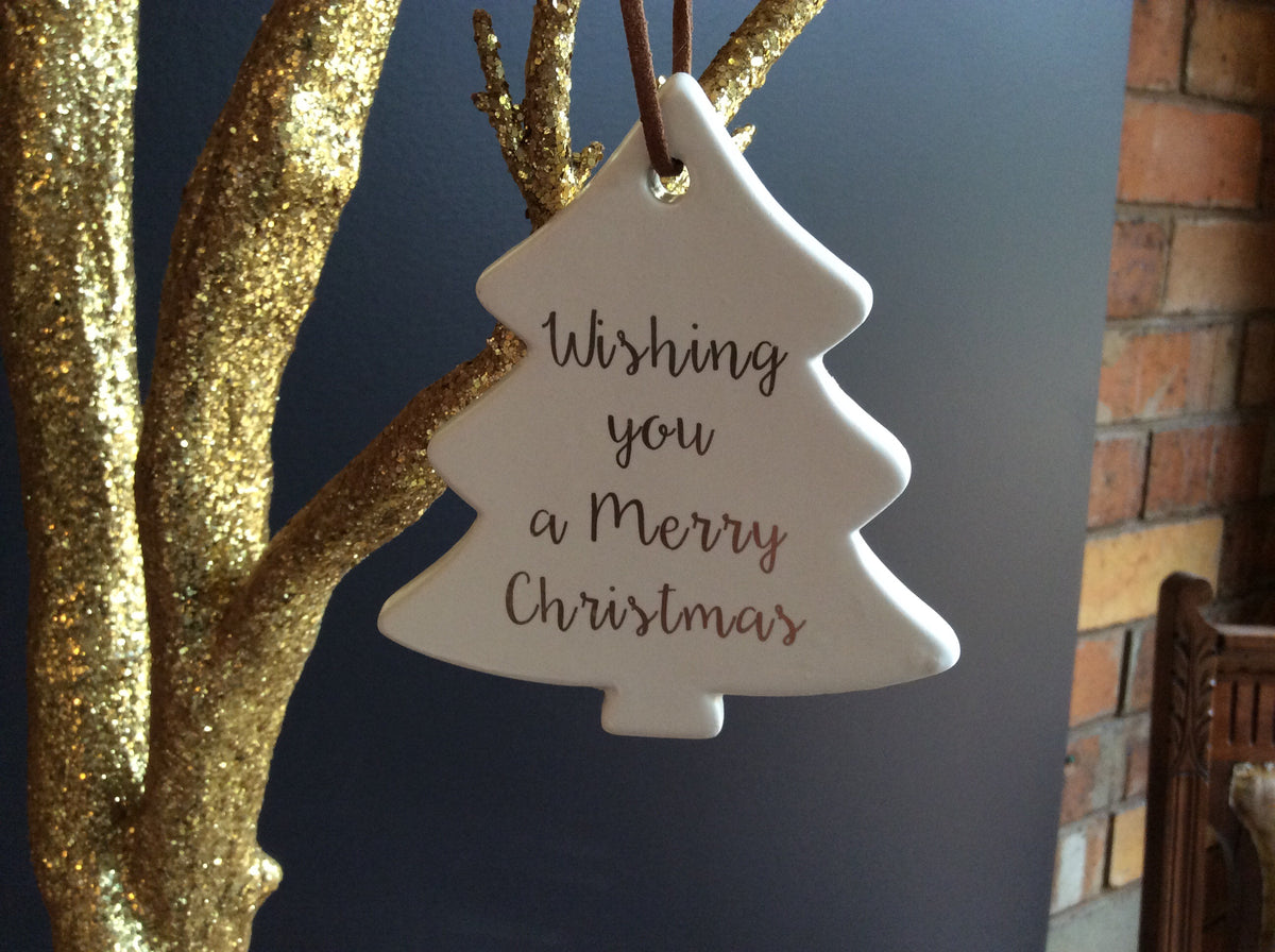  Hanging Ceramic Christmas Tree with saying