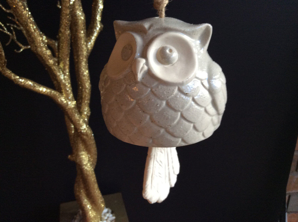  Ceramic Owl Chime - Medium