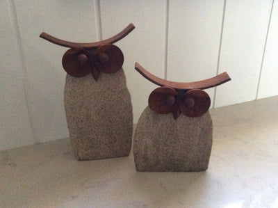 Home and Garden Statue - Rock Owl - Short