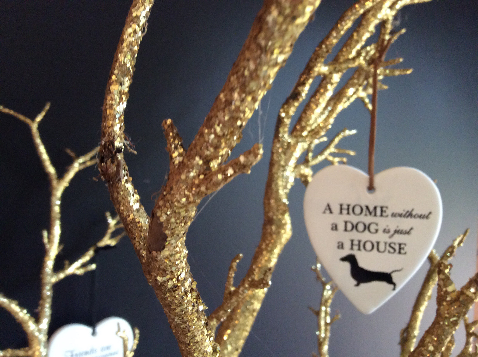  Hanging Ceramic Off White Heart with saying