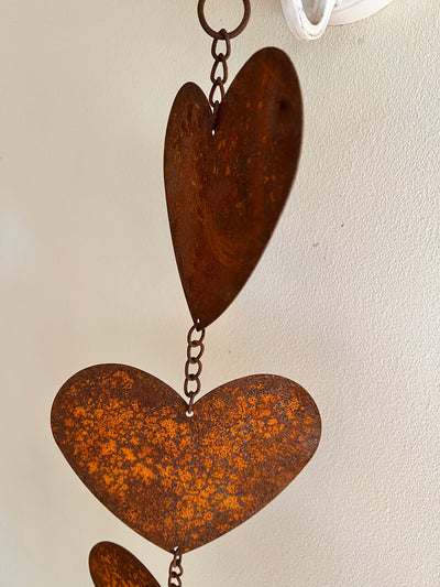  Rust 3 Heart hanging chain