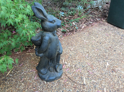  Mr. Rabbit - Rusted Iron Garden Statue