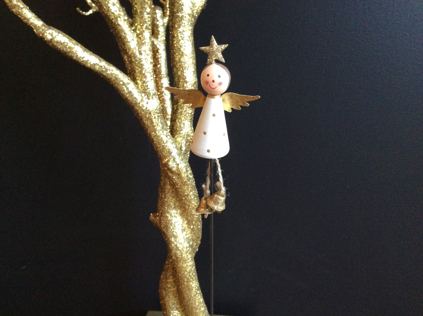  Angel Garden Pot Spikes with Gold Star