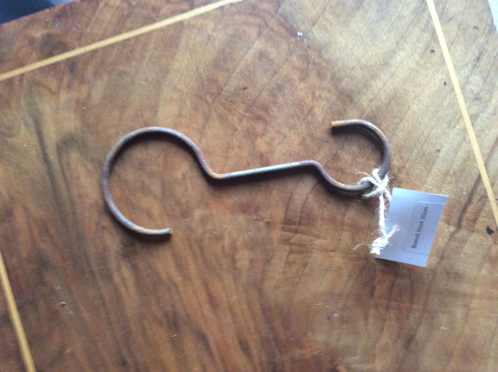  Rust Branch Hook - 20cm