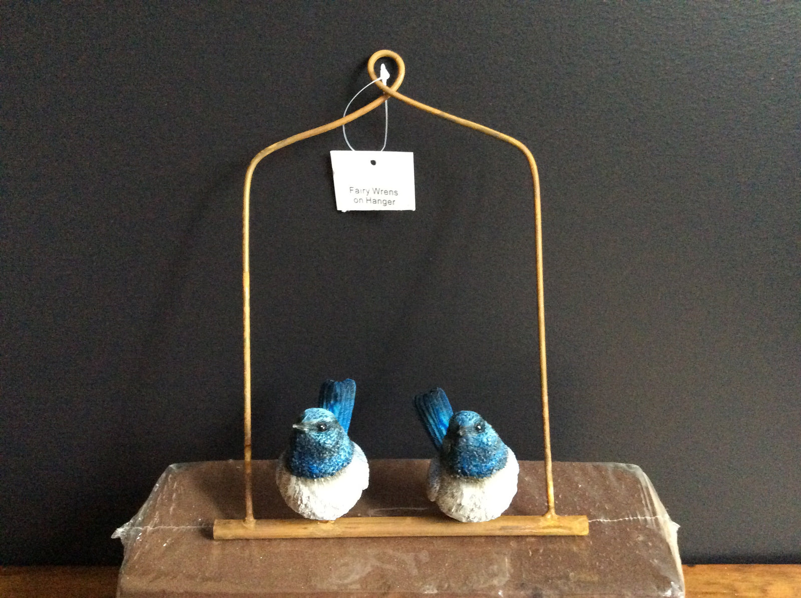  Resin Fairy Wrens on Metal hanger