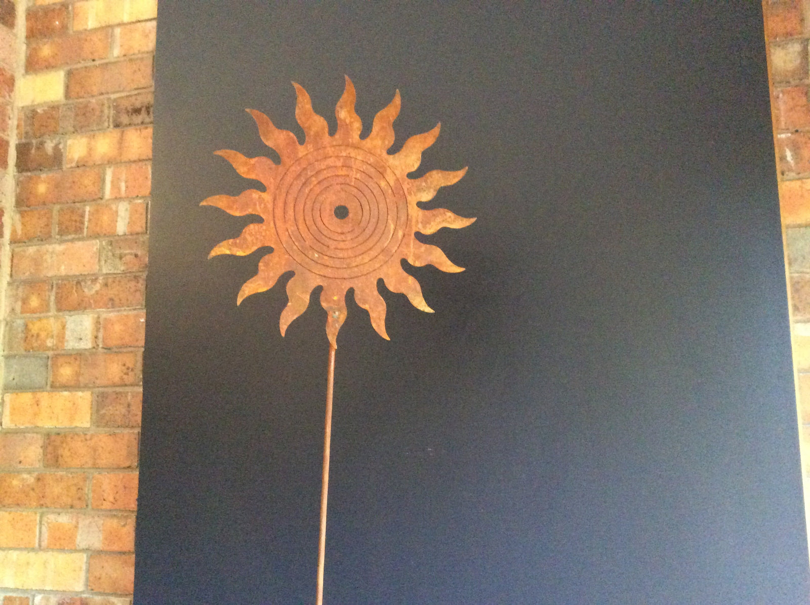  Large Rust Sun Stake